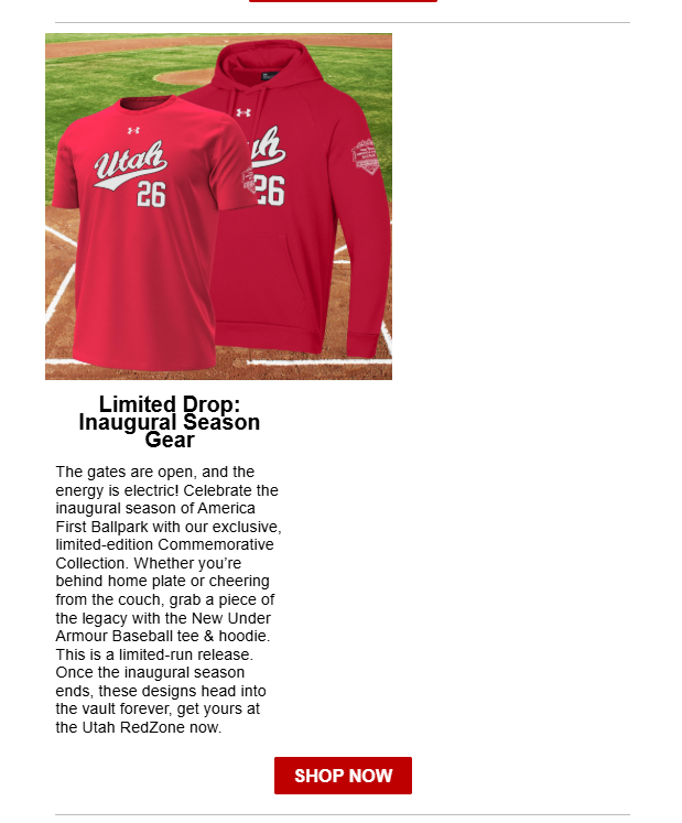 Utah Athletics merchandise email